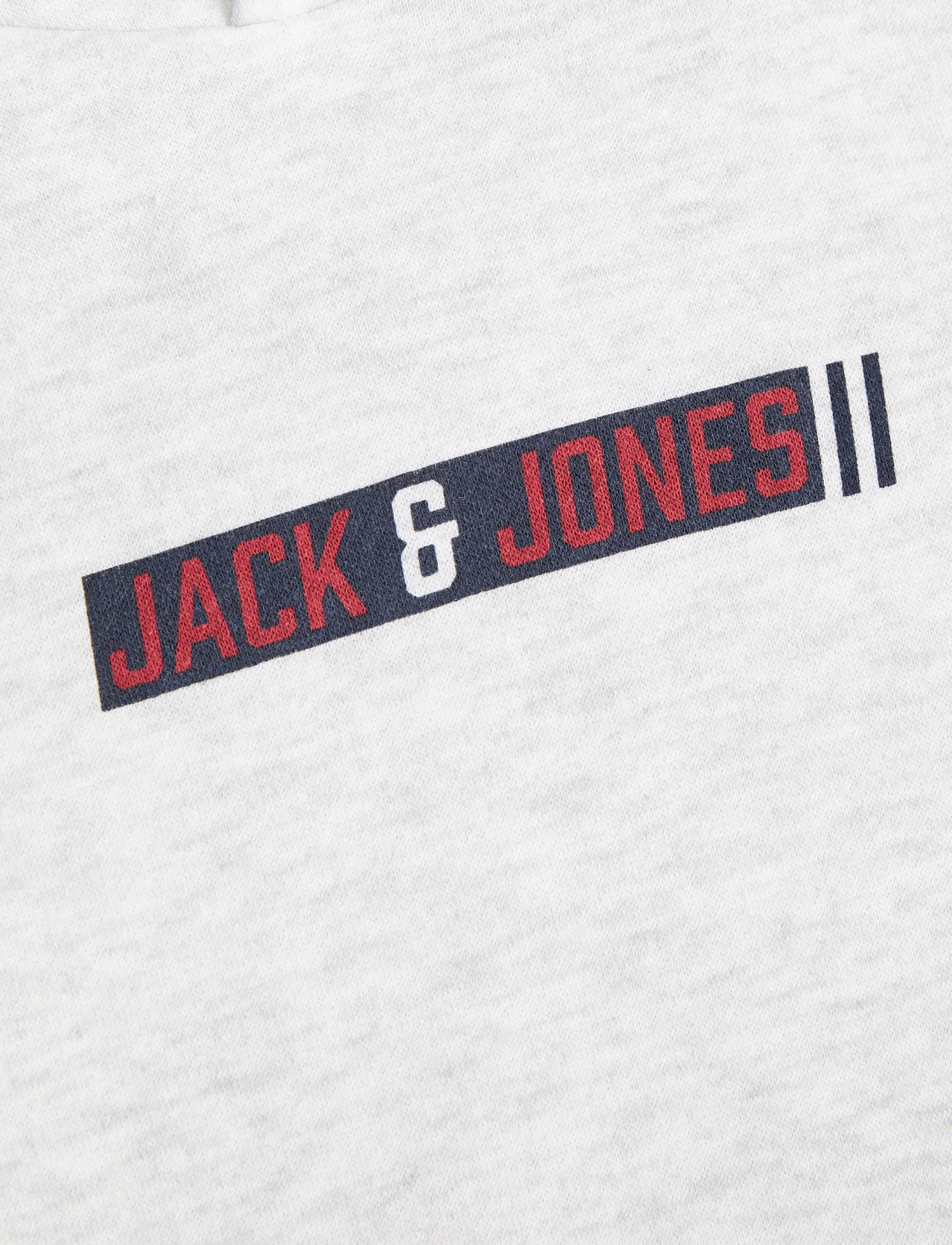 Jack & Jones - JJMUNK SWEAT HOOD JNR - white melange - 3