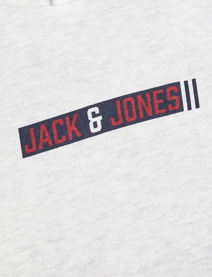 Jack & Jones - JJMUNK SWEAT HOOD JNR - white melange - 3