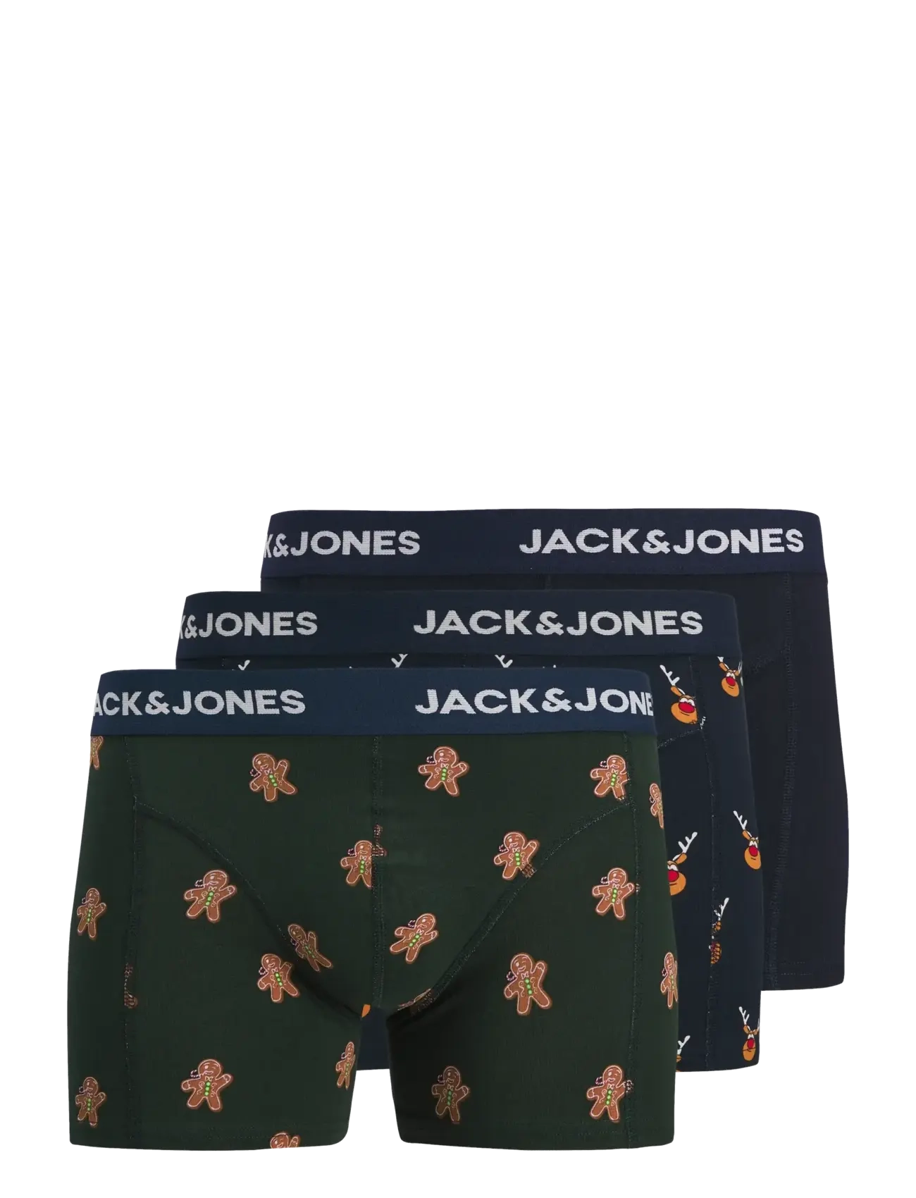 Jack & Jones JACGATE DEER TRUNKS 3 PACK JNR - Riided - NAVY BLAZER / navy