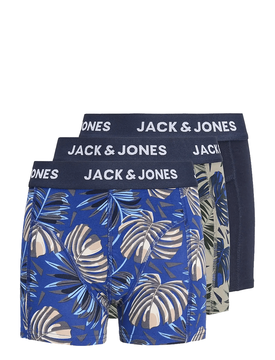 Jack & Jones - JACHENDO LEAVES TRUNKS 3 PACK JNR - vetiver - 0