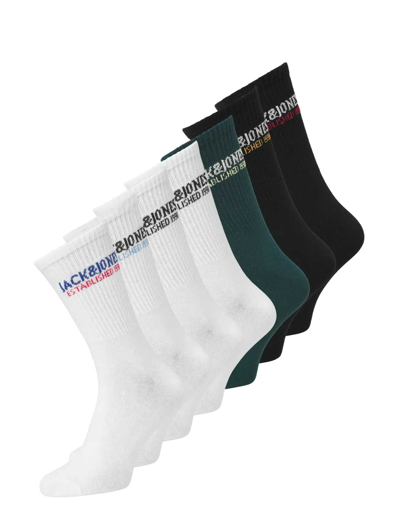 Jack & Jones JACMINTER TENNIS SOCKS 7 PACK JNR BF - Kläder - WHITE / white