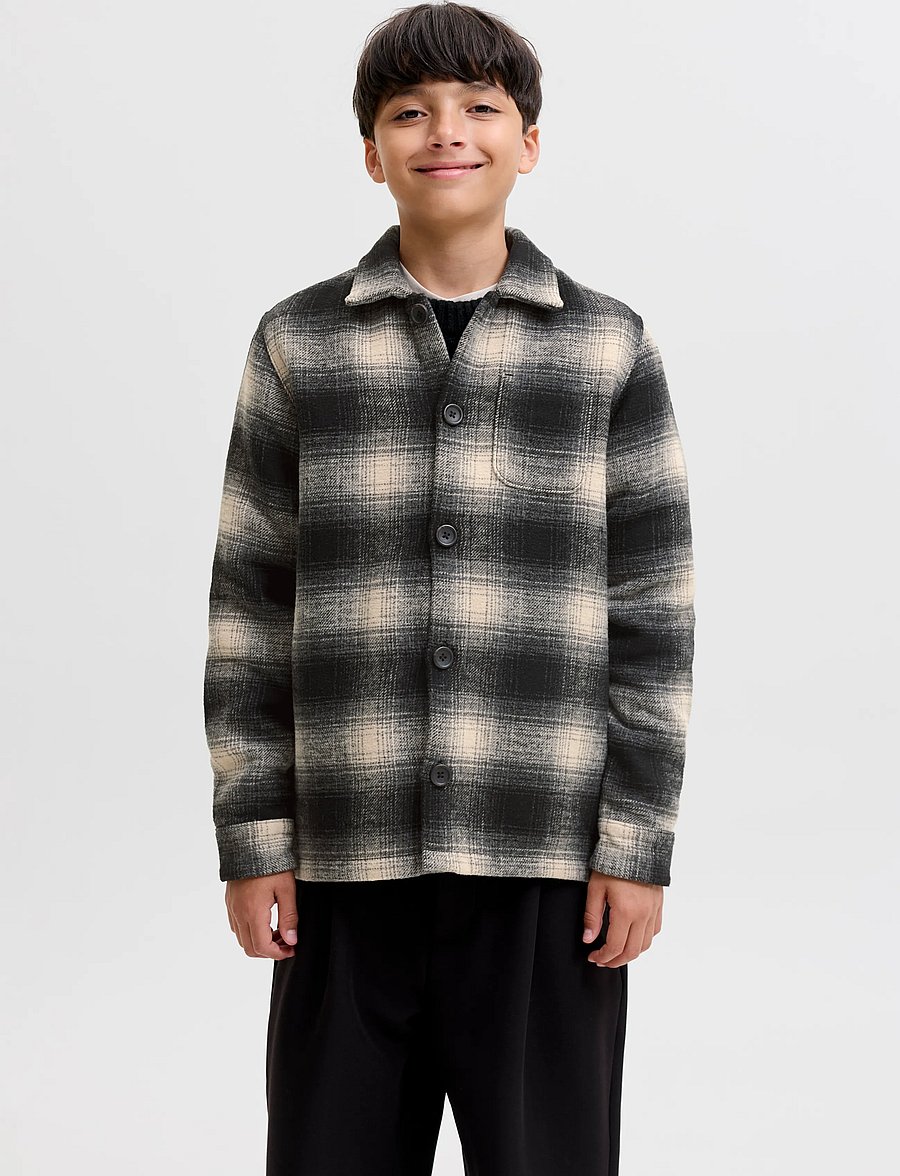 Jack & Jones - JJESOHO OLLIE OVERSHIRT LS SN JNR - asphalt - 0
