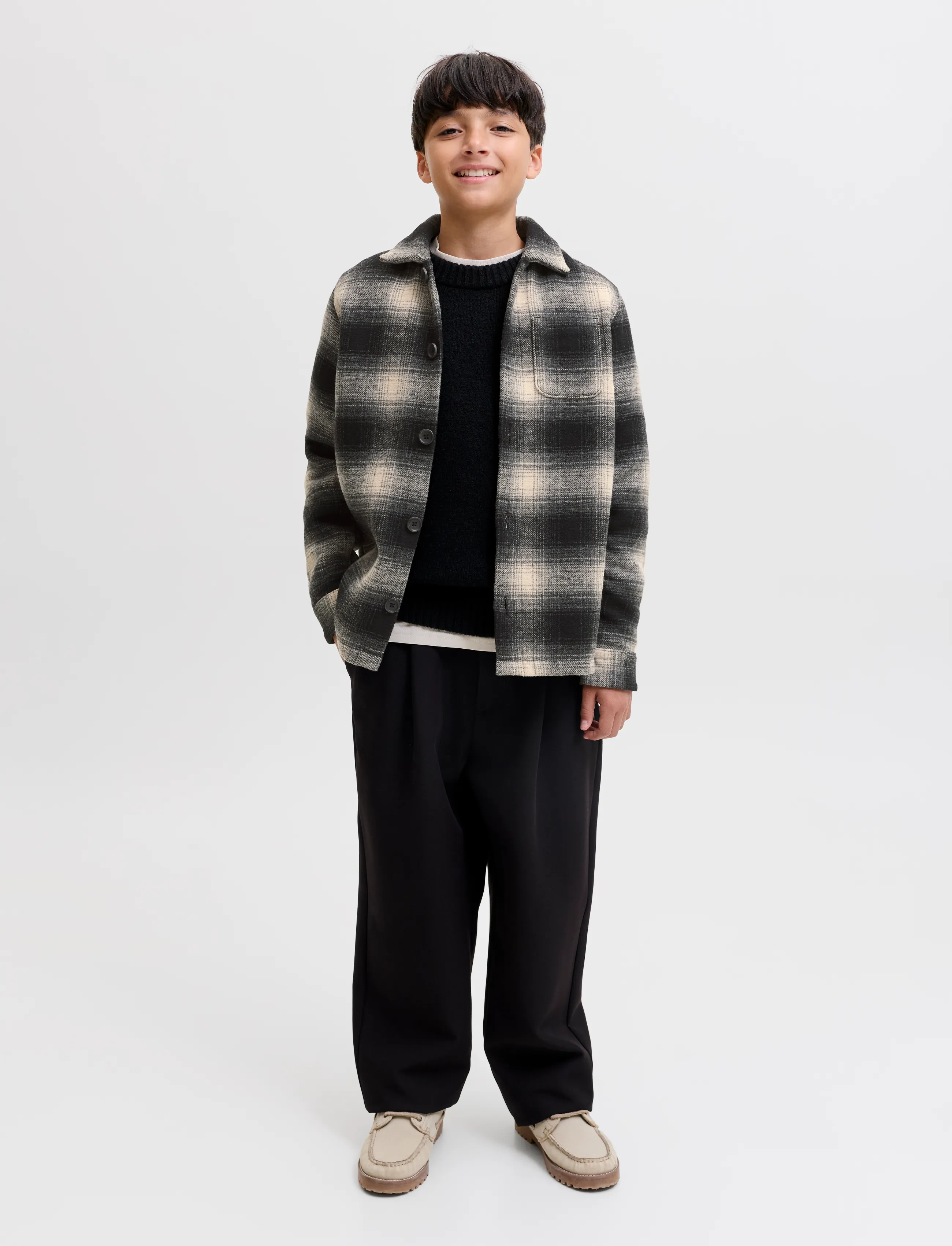 Jack & Jones - JJESOHO OLLIE OVERSHIRT LS SN JNR - asphalt - 3