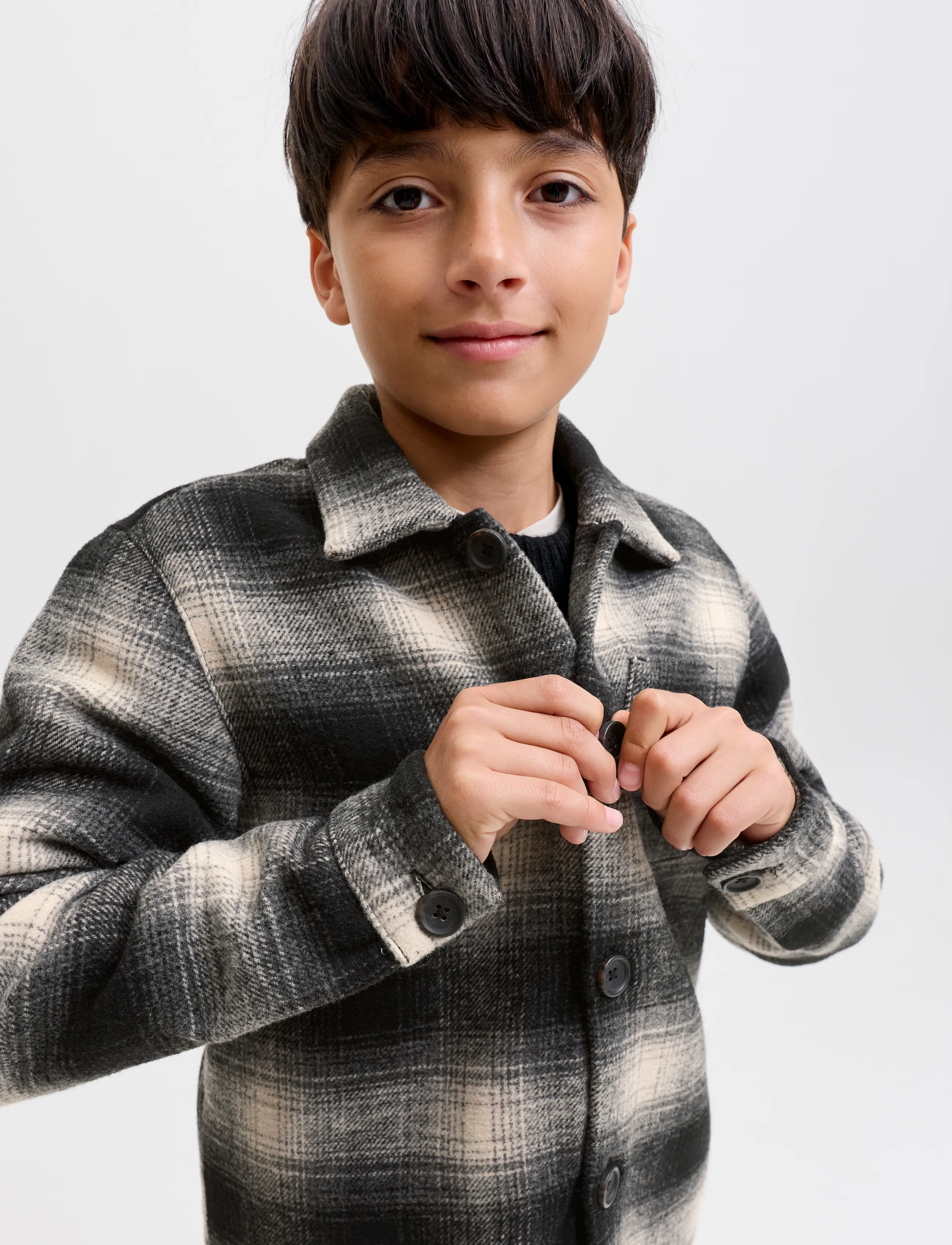 Jack & Jones - JJESOHO OLLIE OVERSHIRT LS SN JNR - asphalt - 5