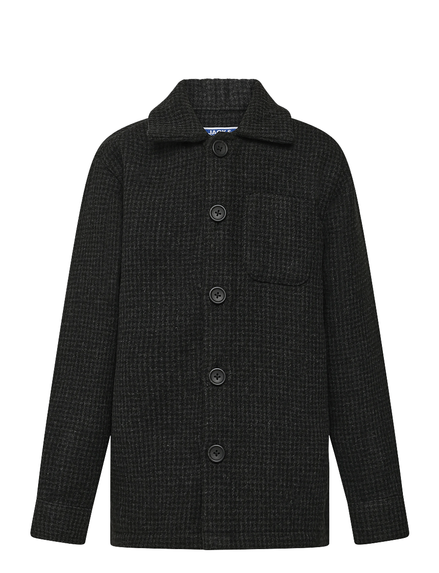 Jack & Jones - JJESOHO OLLIE OVERSHIRT LS SN JNR - langärmlige hemden - black - 0