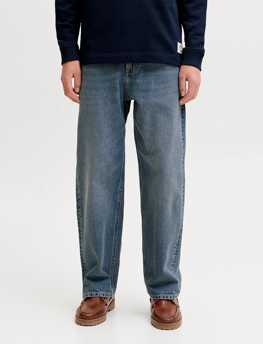 Jack & Jones - JJIALEX JJORIGINAL SQ 032 SN JNR - loose jeans - blue denim - 0