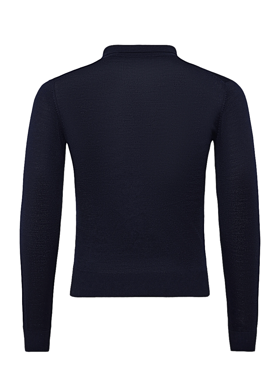 Jack & Jones - JPRBLAMERINO KNIT POLO JNR - langærmede poloer - night sky - 2
