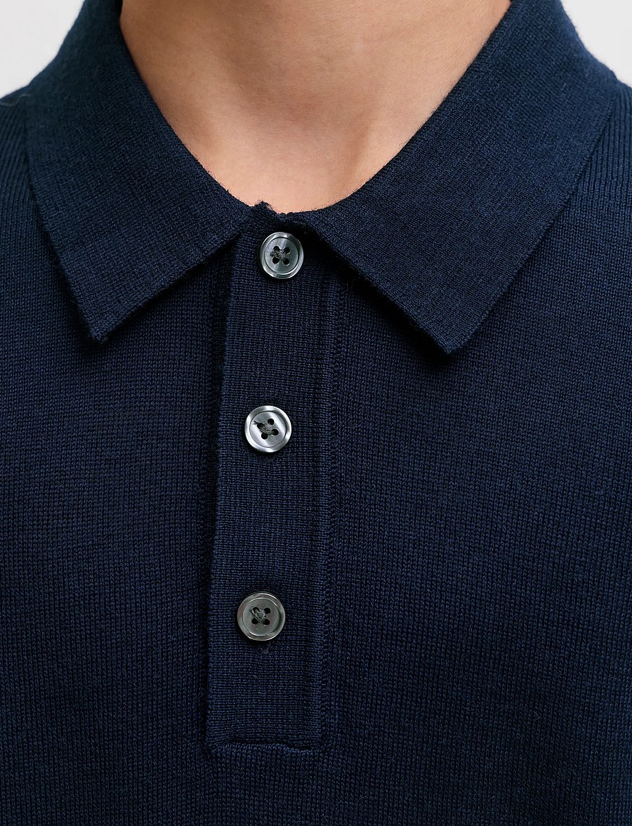 Jack & Jones - JPRBLAMERINO KNIT POLO JNR - night sky - 4