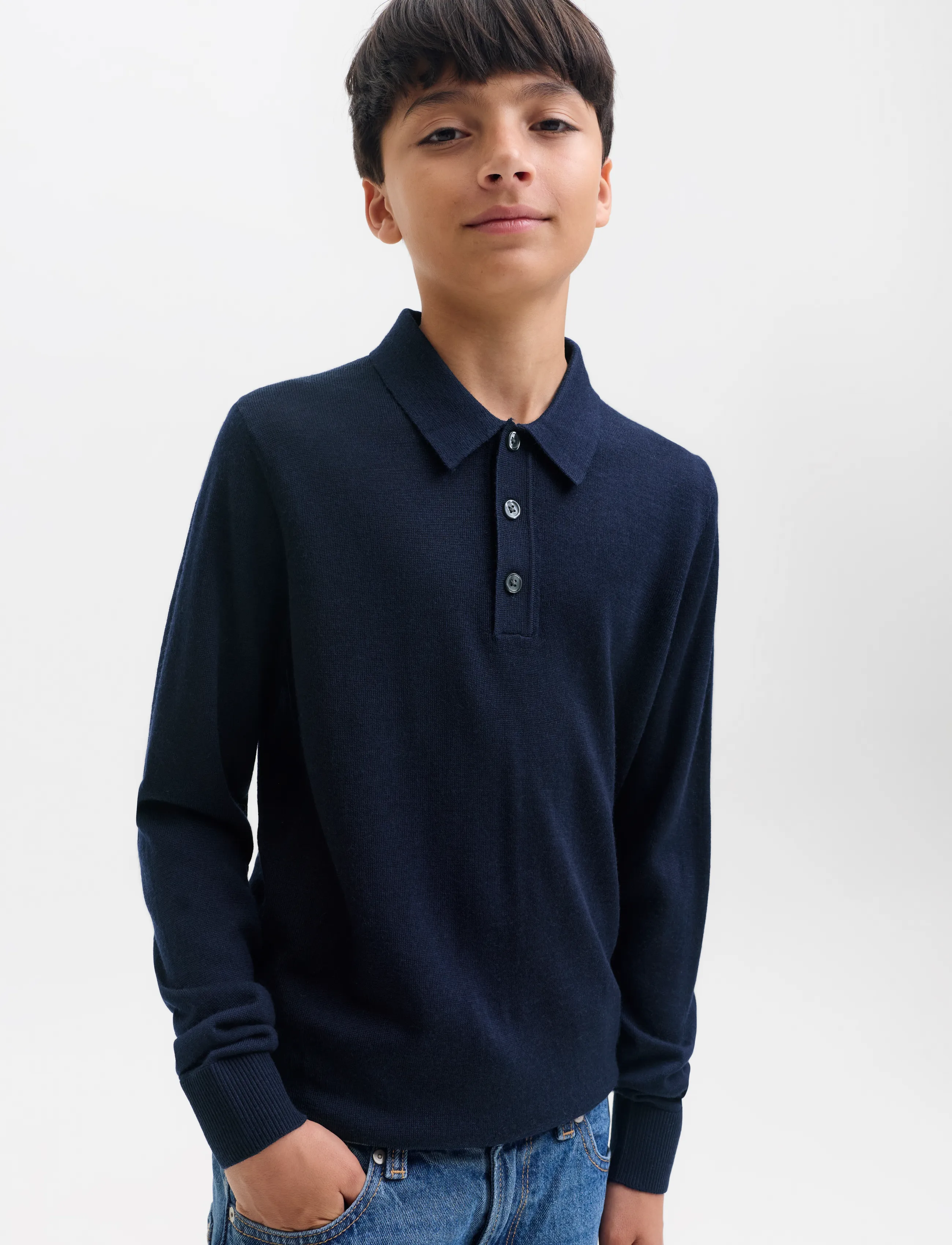 Jack & Jones - JPRBLAMERINO KNIT POLO JNR - night sky - 5