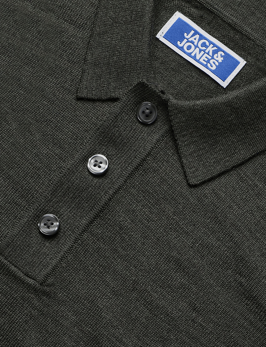 Jack & Jones - JPRBLAMERINO KNIT POLO JNR - långärmade pikéer - rosin - 2
