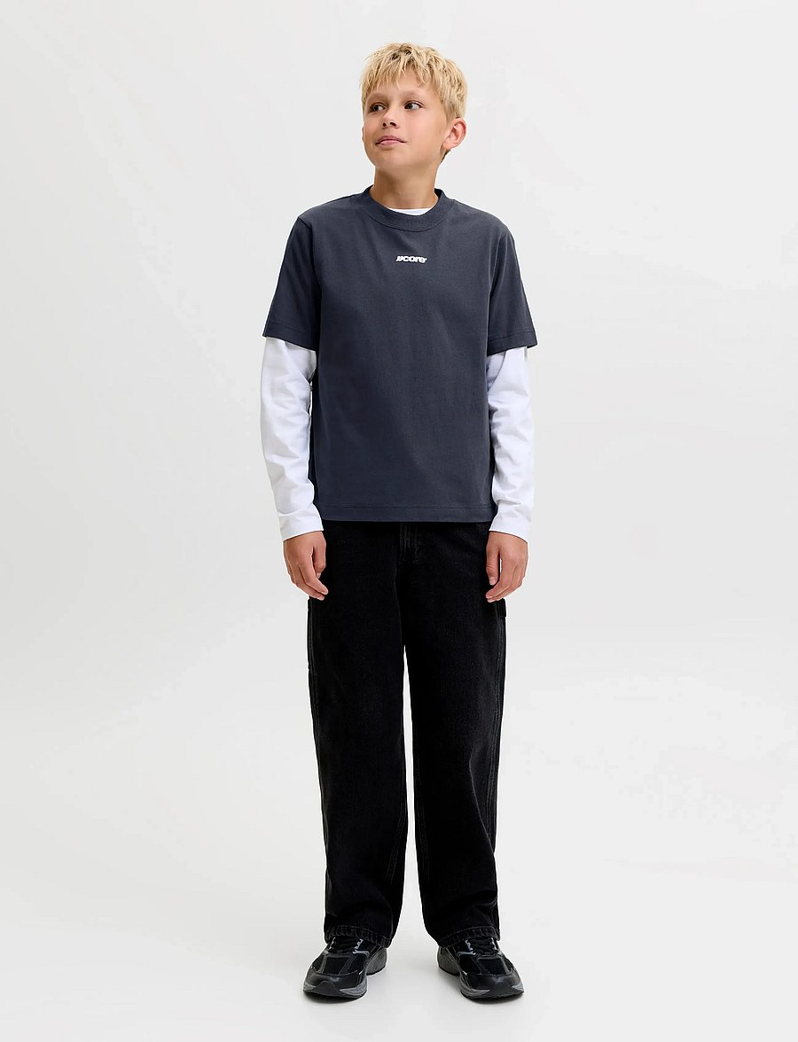 Jack & Jones - JCOCLUB BACK SCRIPT TEE SS CN SN JNR - outer space - 4