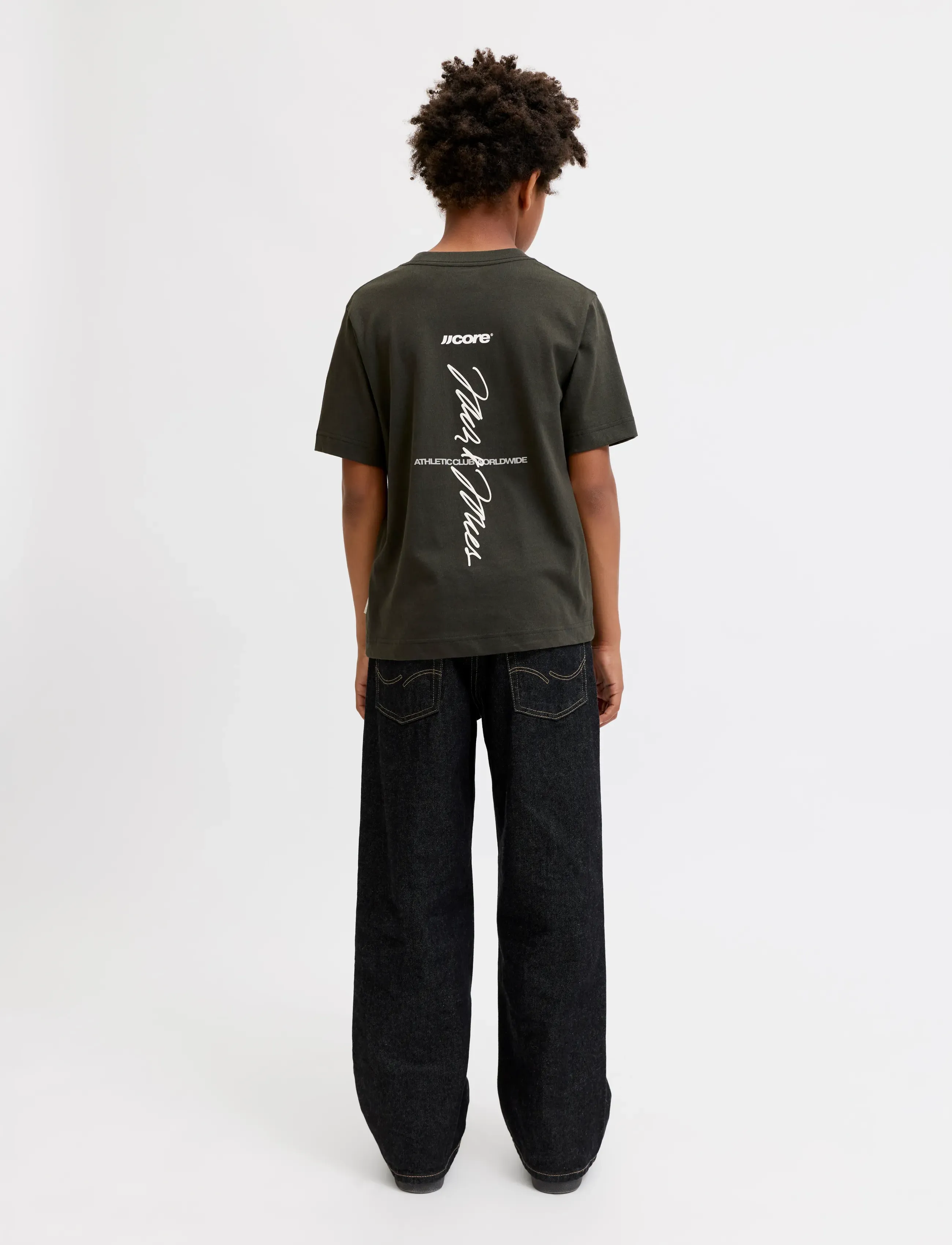 Jack & Jones - JCOCLUB BACK SCRIPT TEE SS CN SN JNR - peat - 3