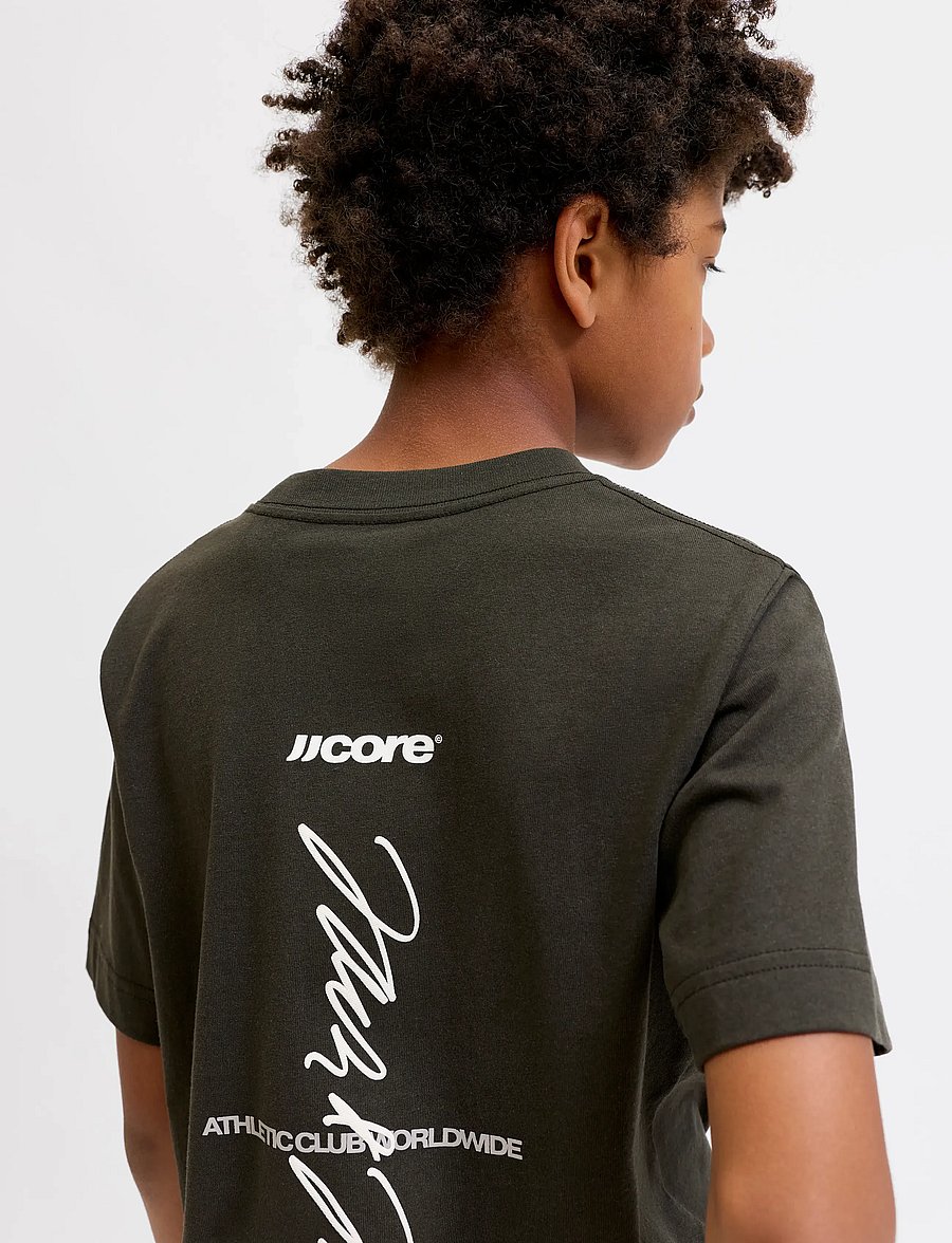 Jack & Jones - JCOCLUB BACK SCRIPT TEE SS CN SN JNR - peat - 5