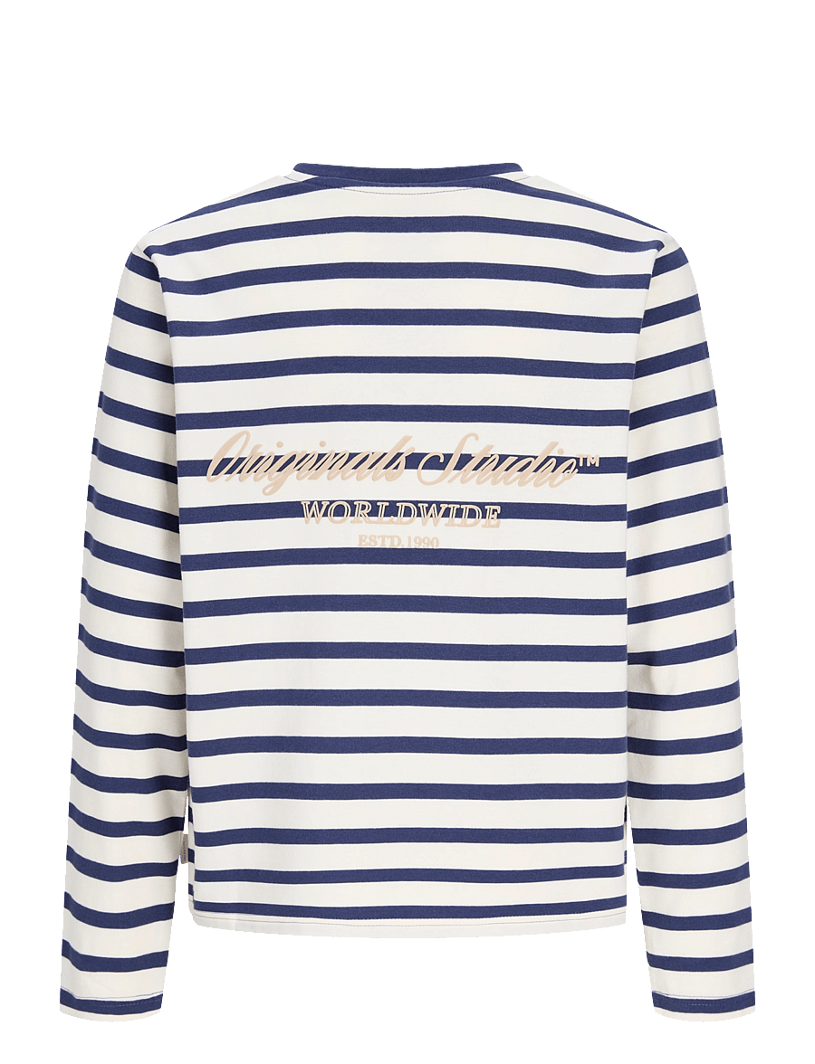 Jack & Jones - JORNORREBRO STRIPE TEE LS CREW NECK JNR - langärmelig - crown blue - 2