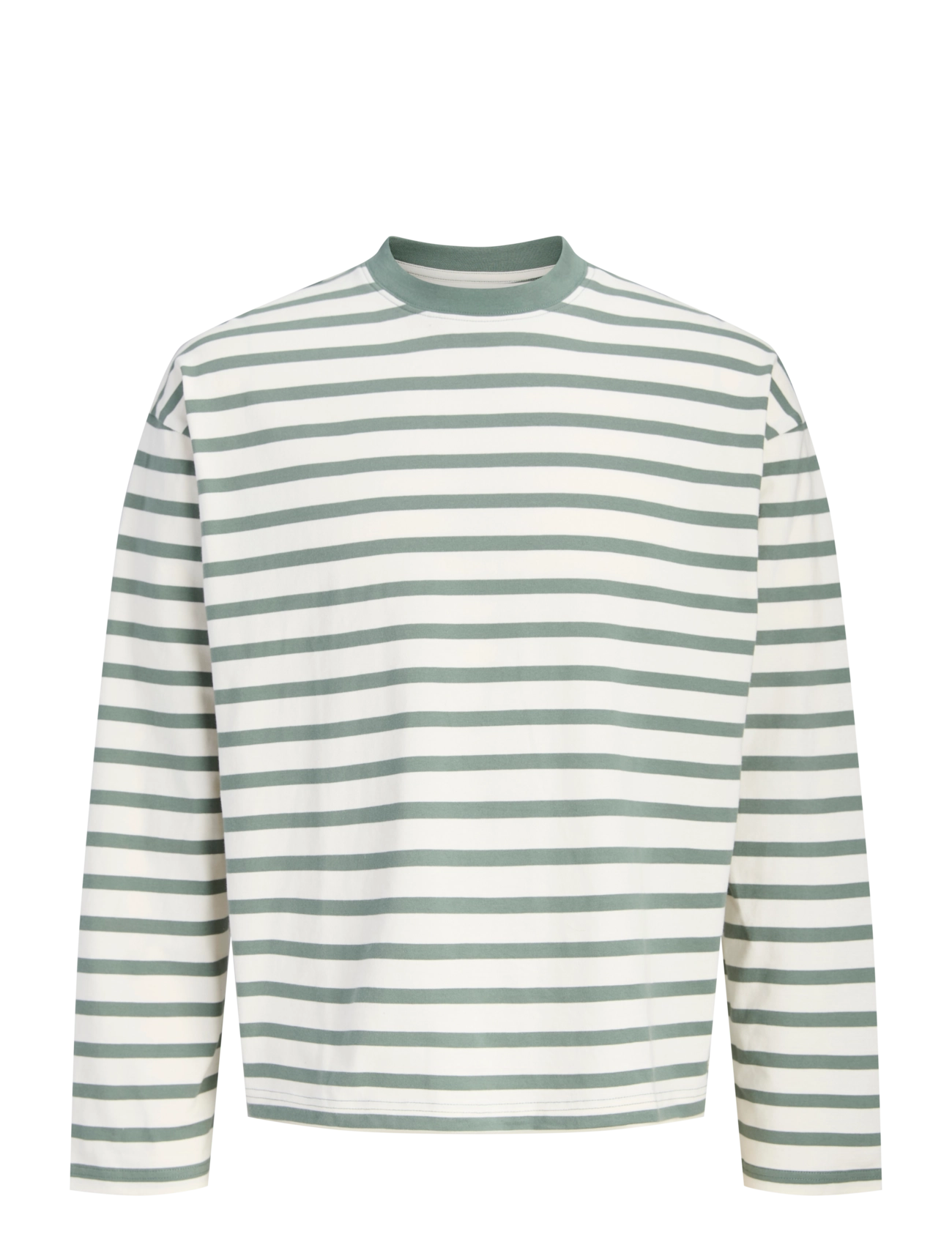 Jack & Jones JORNORREBRO STRIPE TEE LS CREW NECK JNR - Toppar & T-shirts - LAUREL WREATH / green