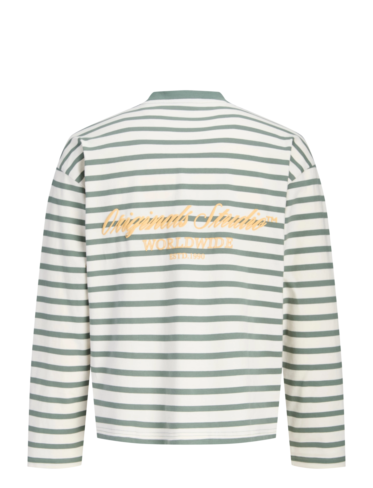 Jack & Jones - JORNORREBRO STRIPE TEE LS CREW NECK JNR - långärmade t-shirts - laurel wreath - 1
