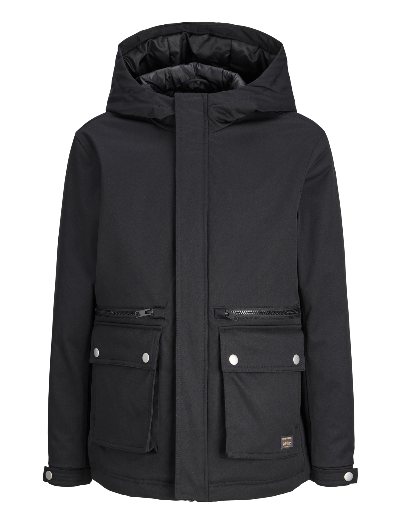 Jack & Jones JJEWOLF PARKA JACKET SN JNR - Termojoped - BLACK / black