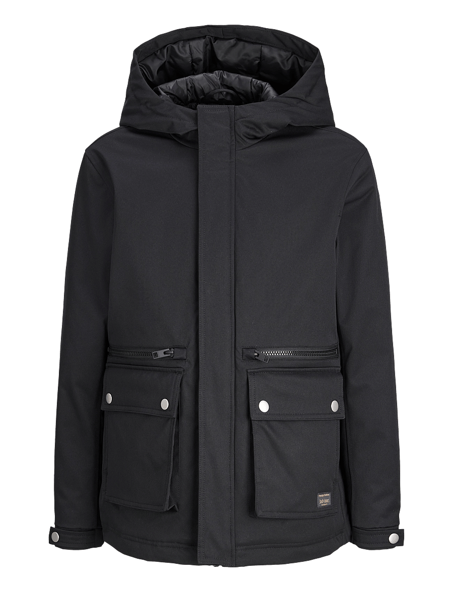 Jack & Jones - JJEWOLF PARKA JACKET SN JNR - termojoped - black - 0
