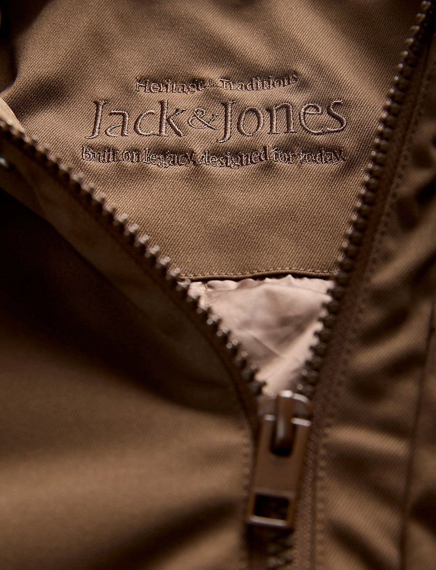 Jack & Jones - JJEWOLF PARKA JACKET SN JNR - daunen- und steppjacken - cocoa - 3