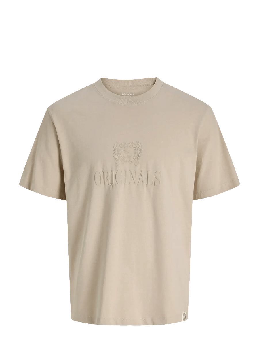 Jack & Jones - JORFREDERIKSBERG MONOGRAM TEE SS CN JNR - lühikeste varrukatega t-särgid - feather gray - 1