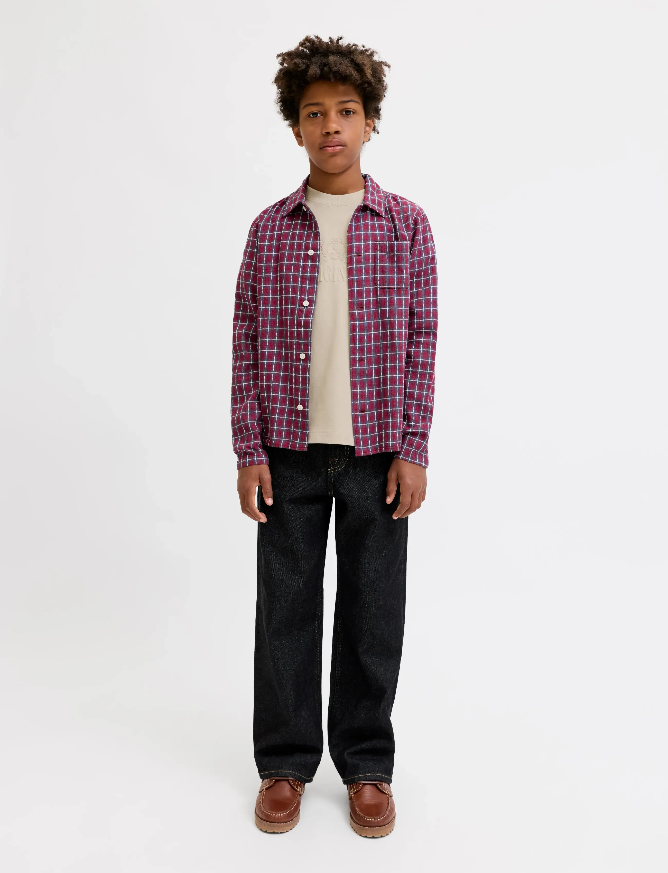 Jack & Jones - JORFREDERIKSBERG MONOGRAM TEE SS CN JNR - lühikeste varrukatega t-särgid - feather gray - 4