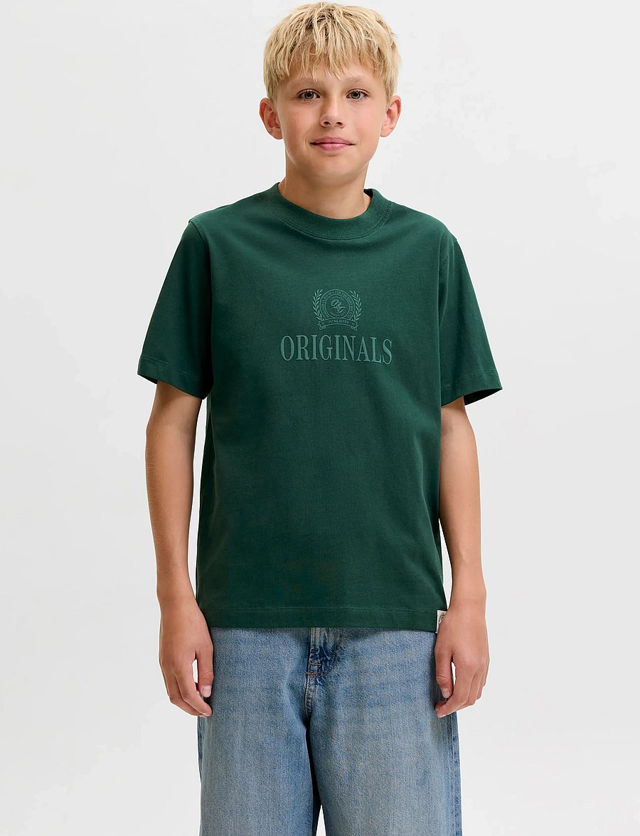 Jack & Jones - JORFREDERIKSBERG MONOGRAM TEE SS CN JNR - pine grove - 0
