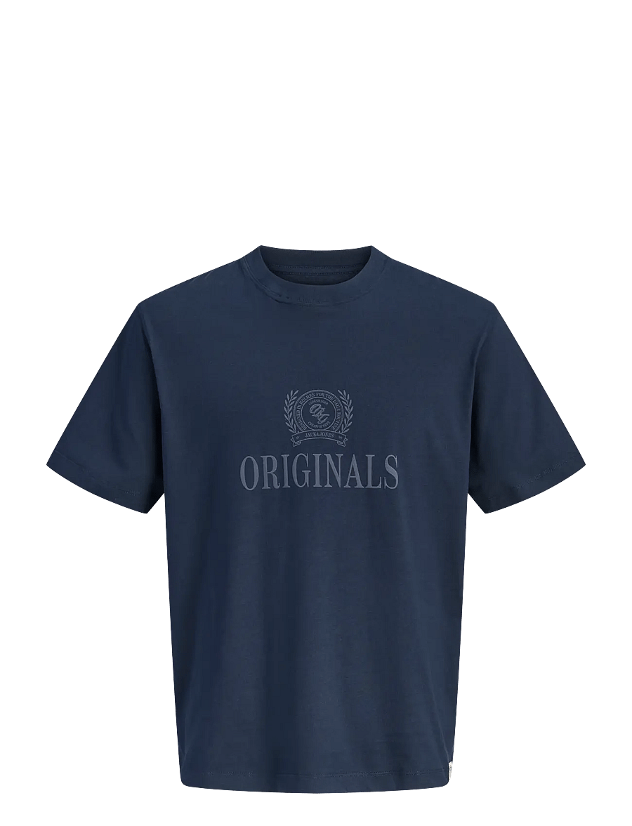 Jack & Jones - JORFREDERIKSBERG MONOGRAM TEE SS CN JNR - kortærmede t-shirts - sky captain - 1