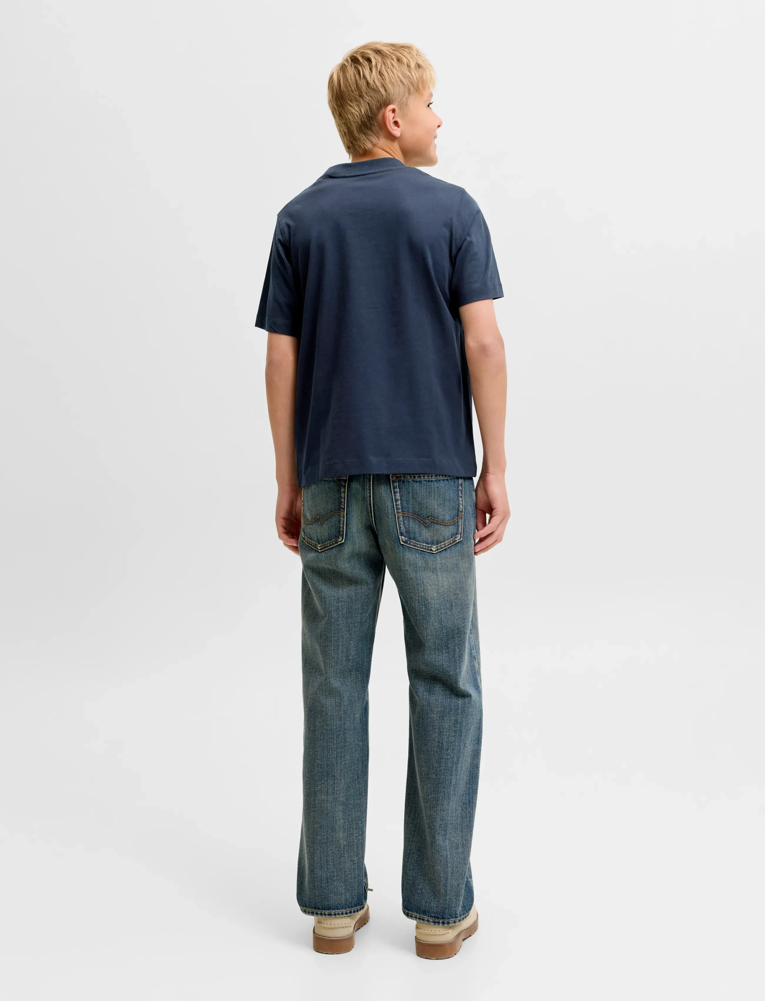 Jack & Jones - JORFREDERIKSBERG MONOGRAM TEE SS CN JNR - kortærmede t-shirts - sky captain - 3