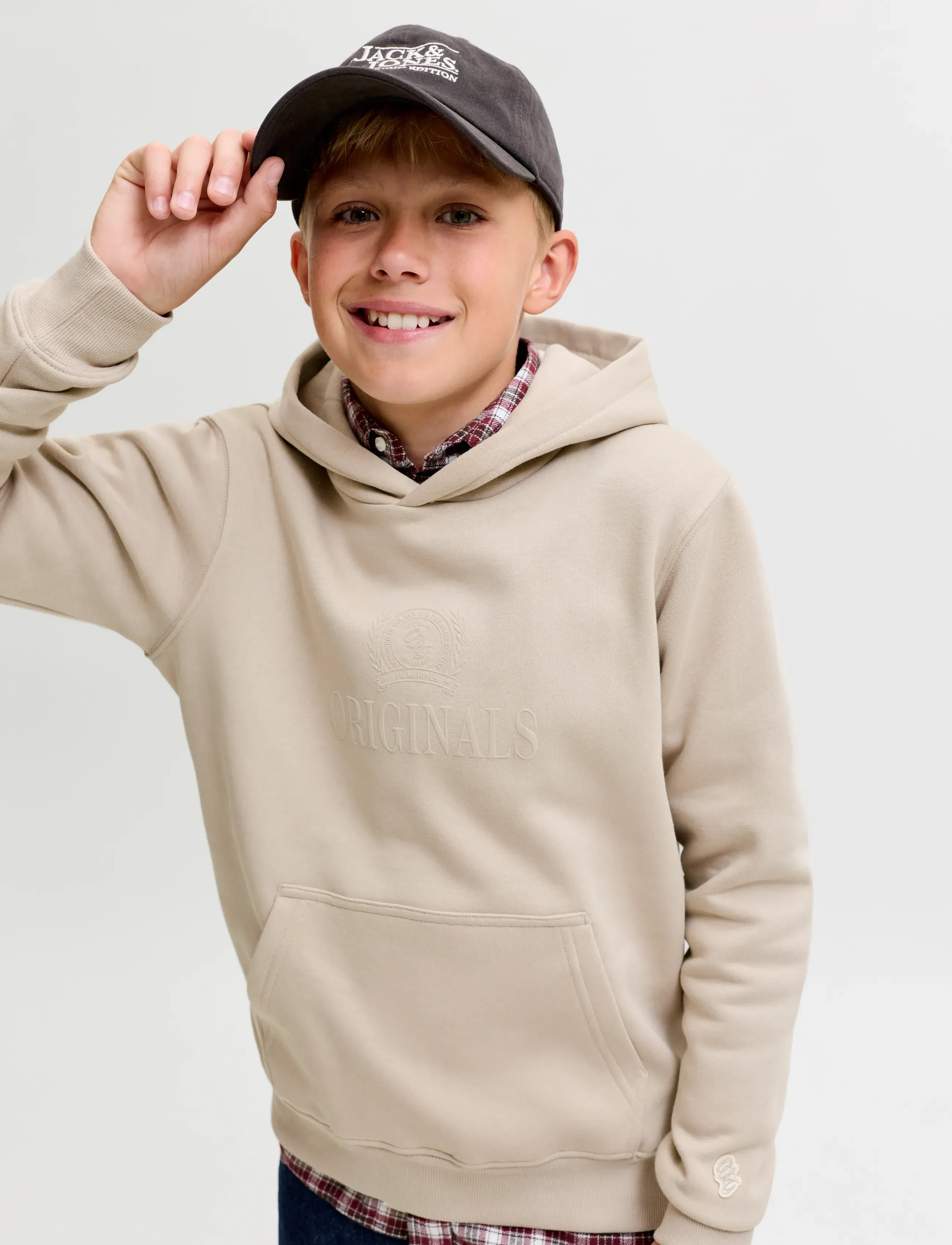Jack & Jones - JORFREDERIKSBERG MONOGRAM SWEAT HOOD JN - feather gray - 5