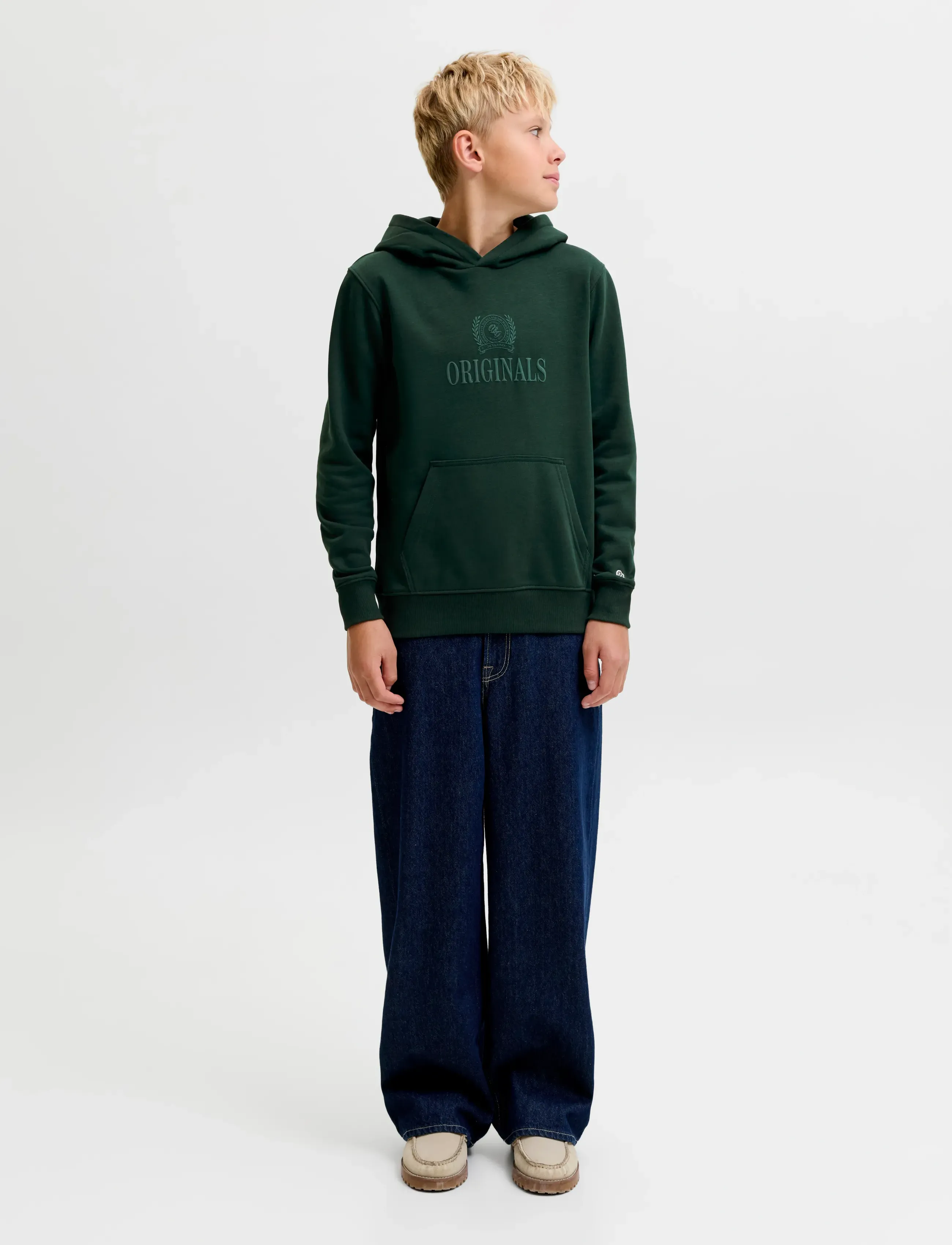 Jack & Jones - JORFREDERIKSBERG MONOGRAM SWEAT HOOD JN - kapuutsiga pusad - pine grove - 4