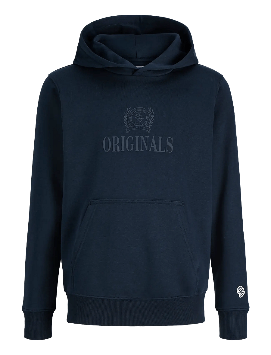 Jack & Jones - JORFREDERIKSBERG MONOGRAM SWEAT HOOD JN - kapuutsiga pusad - sky captain - 1
