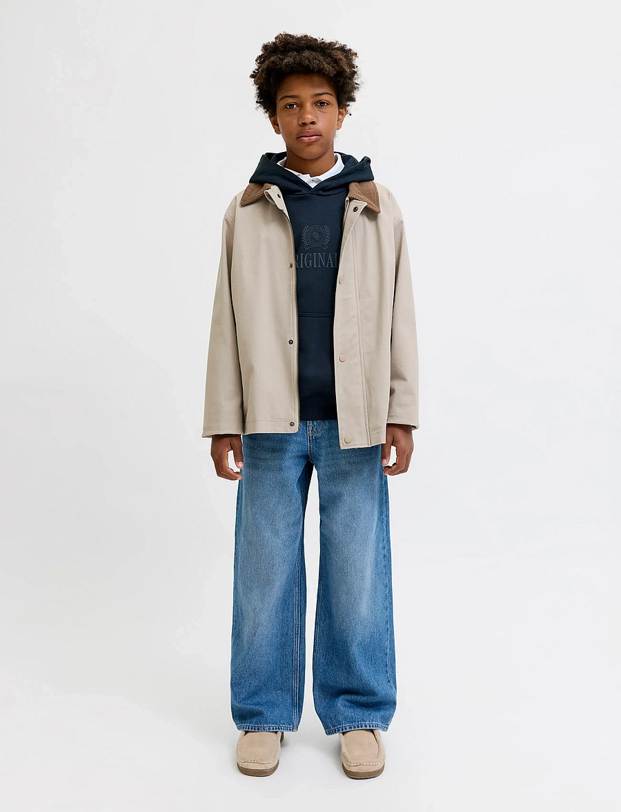 Jack & Jones - JORFREDERIKSBERG MONOGRAM SWEAT HOOD JN - kapuutsiga pusad - sky captain - 4