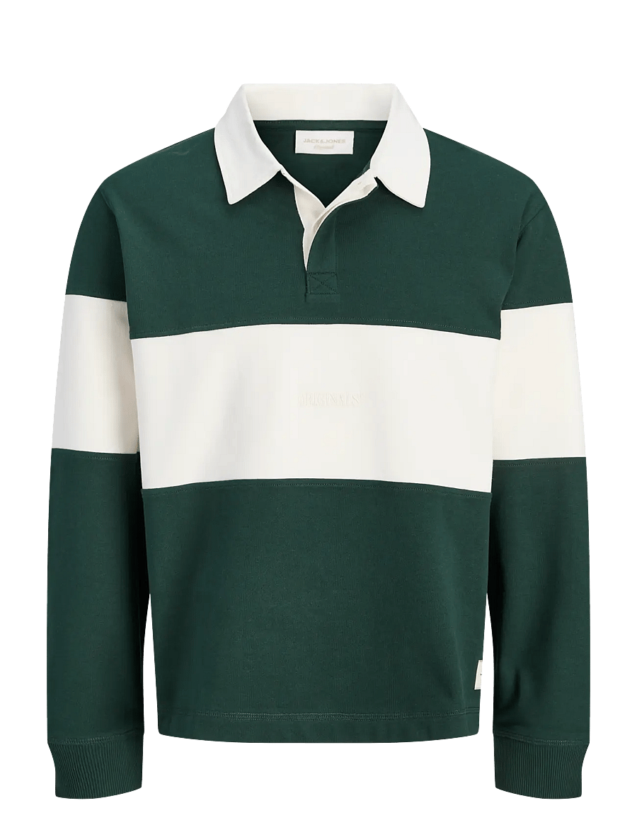 Jack & Jones - JORFREDERIKSBERG BLOCKING SWEAT POLO JNR - pine grove - 1