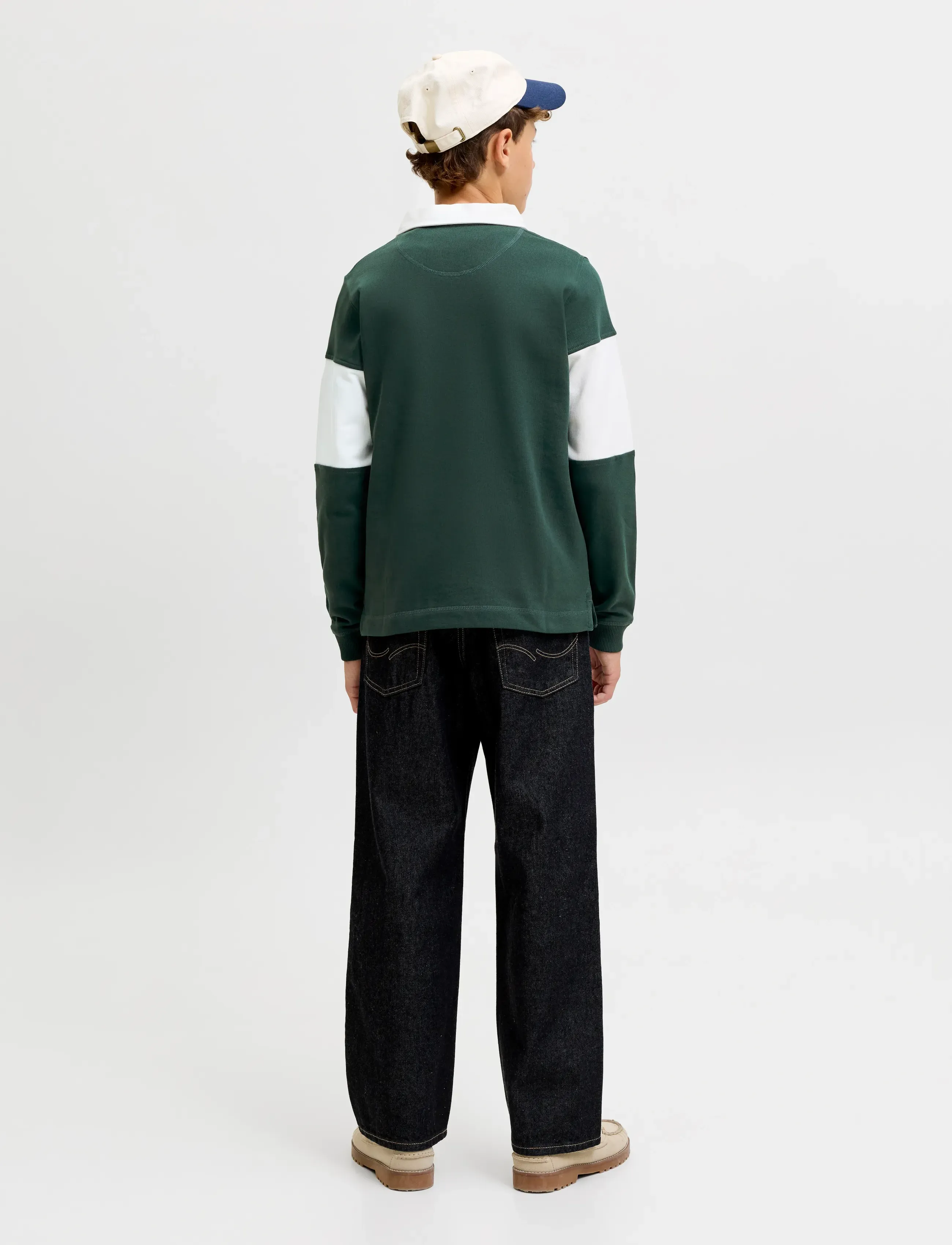 Jack & Jones - JORFREDERIKSBERG BLOCKING SWEAT POLO JNR - pine grove - 2