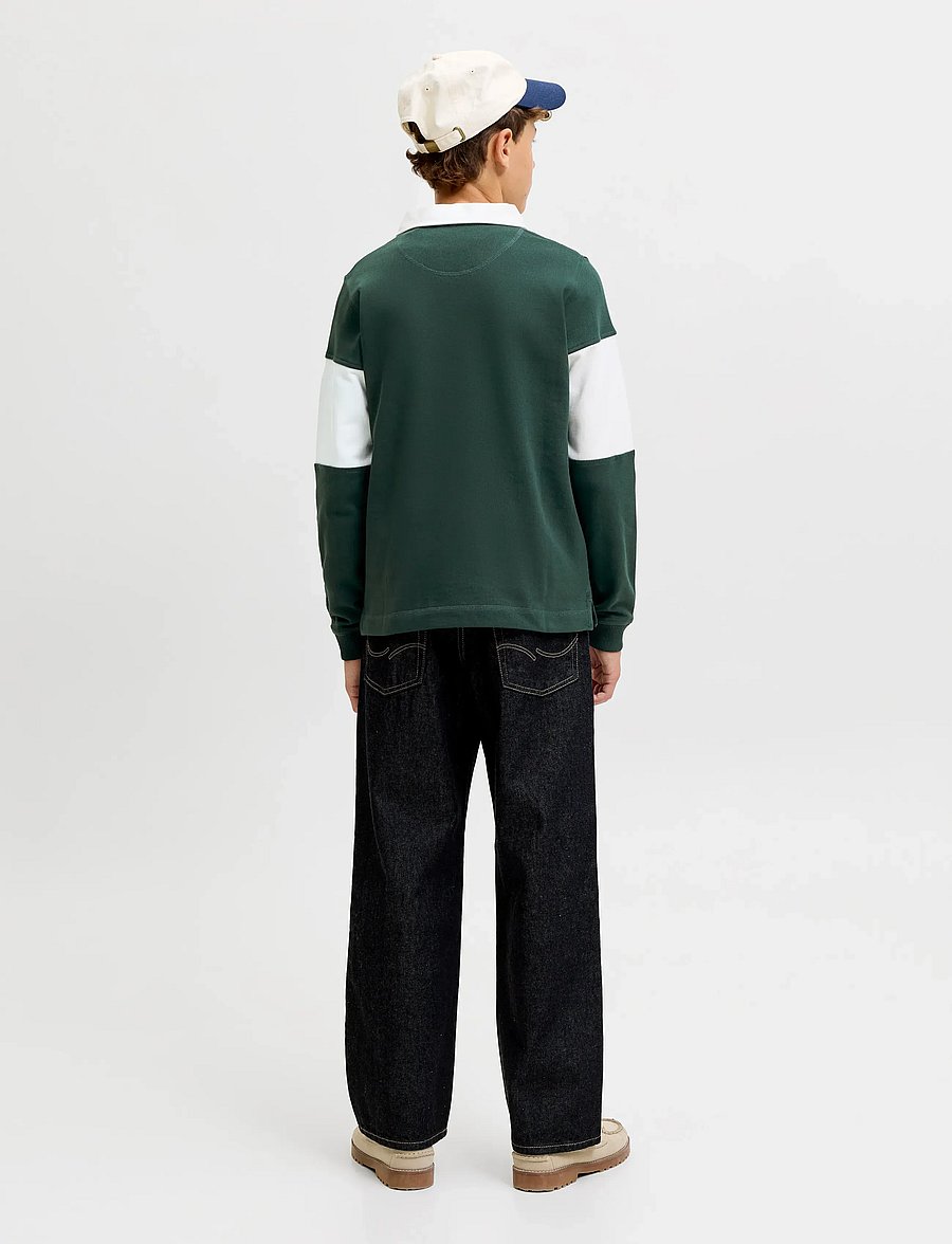 Jack & Jones - JORFREDERIKSBERG BLOCKING SWEAT POLO JNR - pine grove - 2