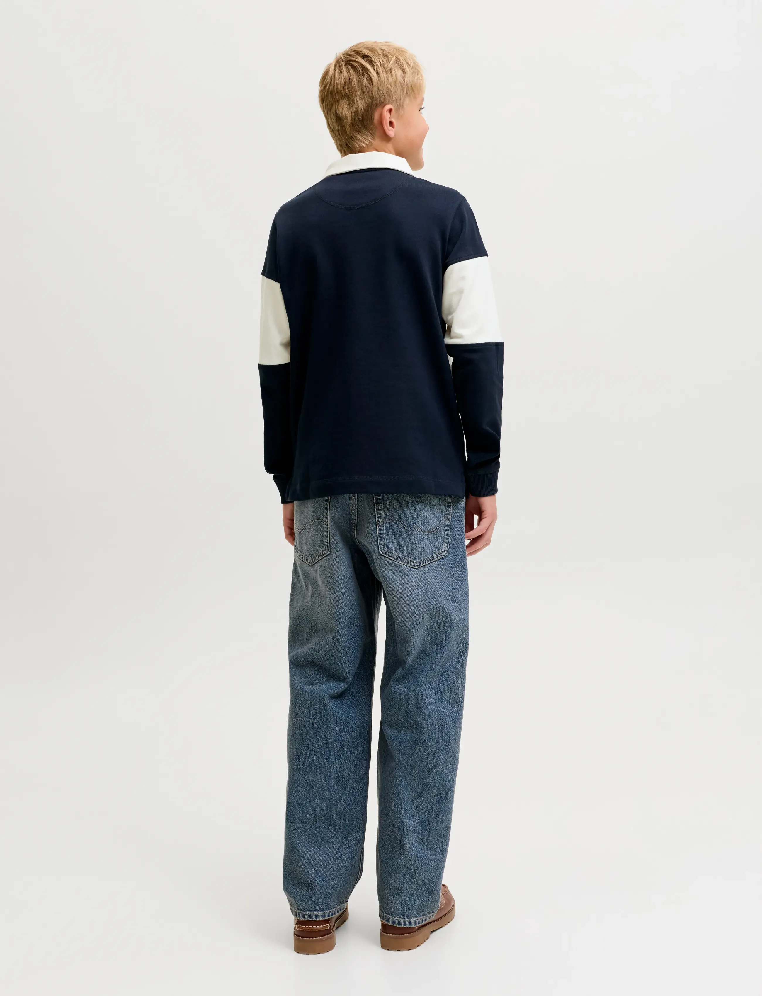 Jack & Jones - JORFREDERIKSBERG BLOCKING SWEAT POLO JNR - sky captain - 3