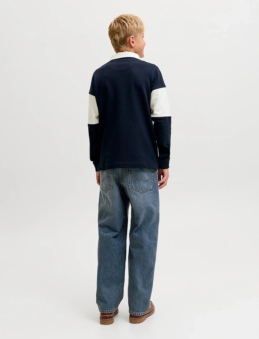 Jack & Jones - JORFREDERIKSBERG BLOCKING SWEAT POLO JNR - sky captain - 3