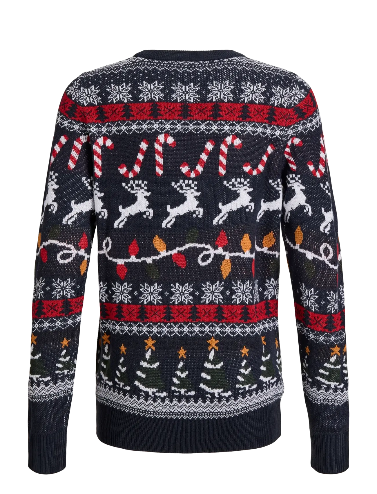 Jack & Jones - JJXMAS SANTA KNIT CREW NECK JNR - jumpers - navy blazer - 1