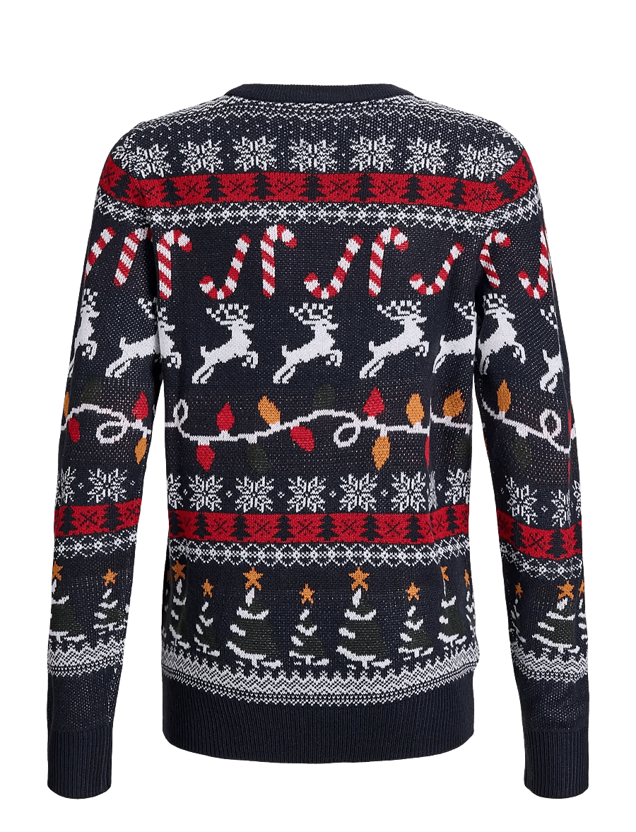 Jack & Jones - JJXMAS SANTA KNIT CREW NECK JNR - džemprid - navy blazer - 1