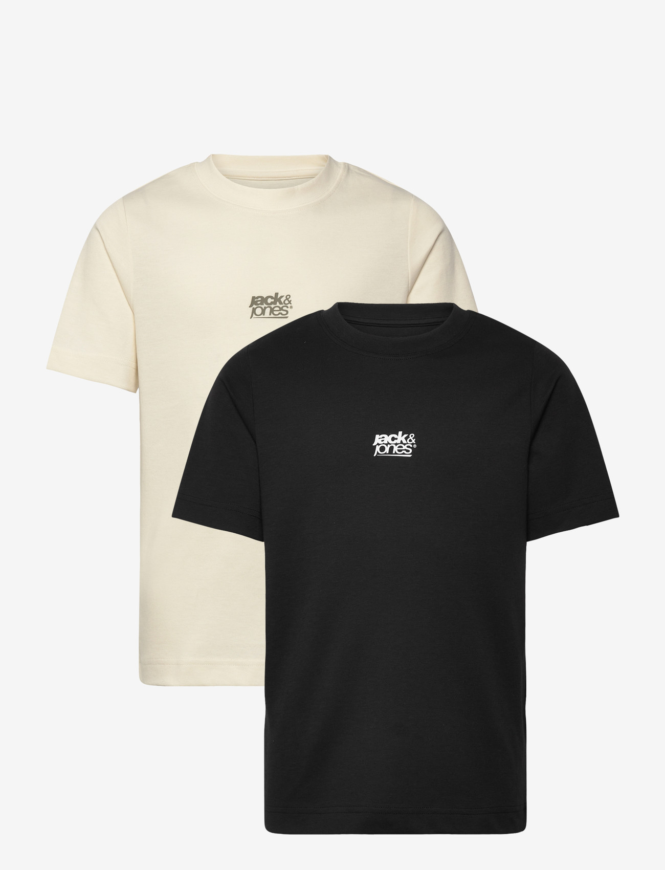 Jack & Jones - JCOBREEZE BACK PRINT TEE SS 2PK MP JNR - lühikeste varrukatega t-särgid - black - 0