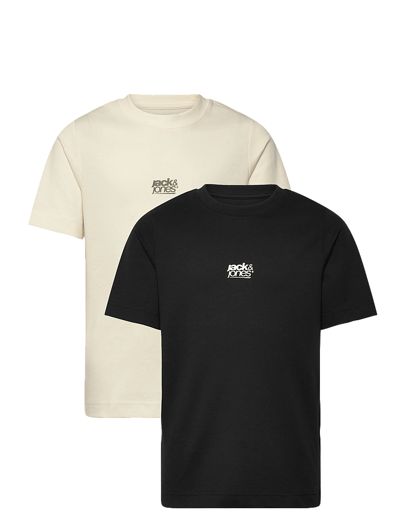 Jack & Jones - JCOBREEZE BACK PRINT TEE SS 2PK MP JNR - lühikeste varrukatega t-särgid - black - 0