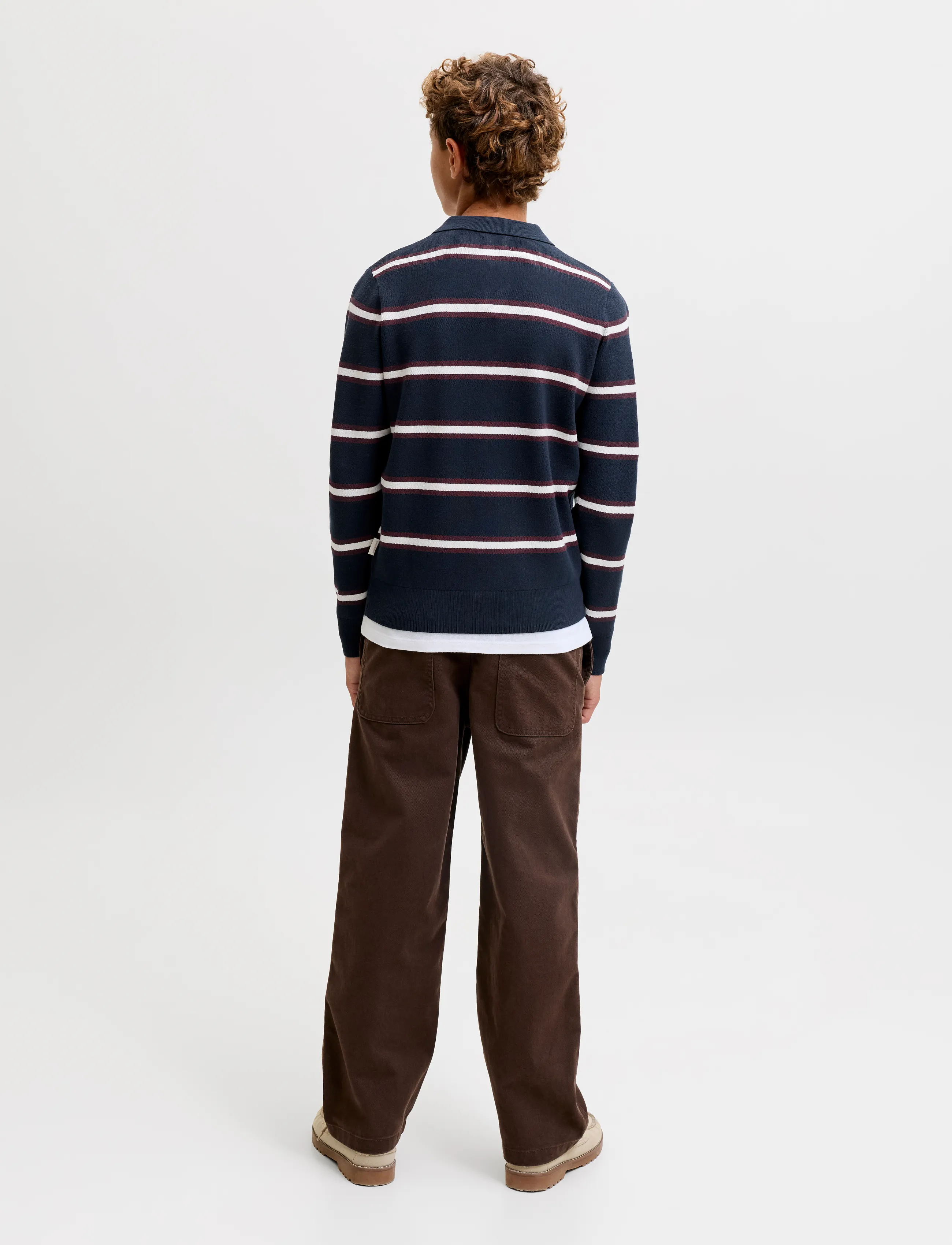 Jack & Jones - JORATOCHA KNIT STRIPE POLO JNR - sky captain - 3