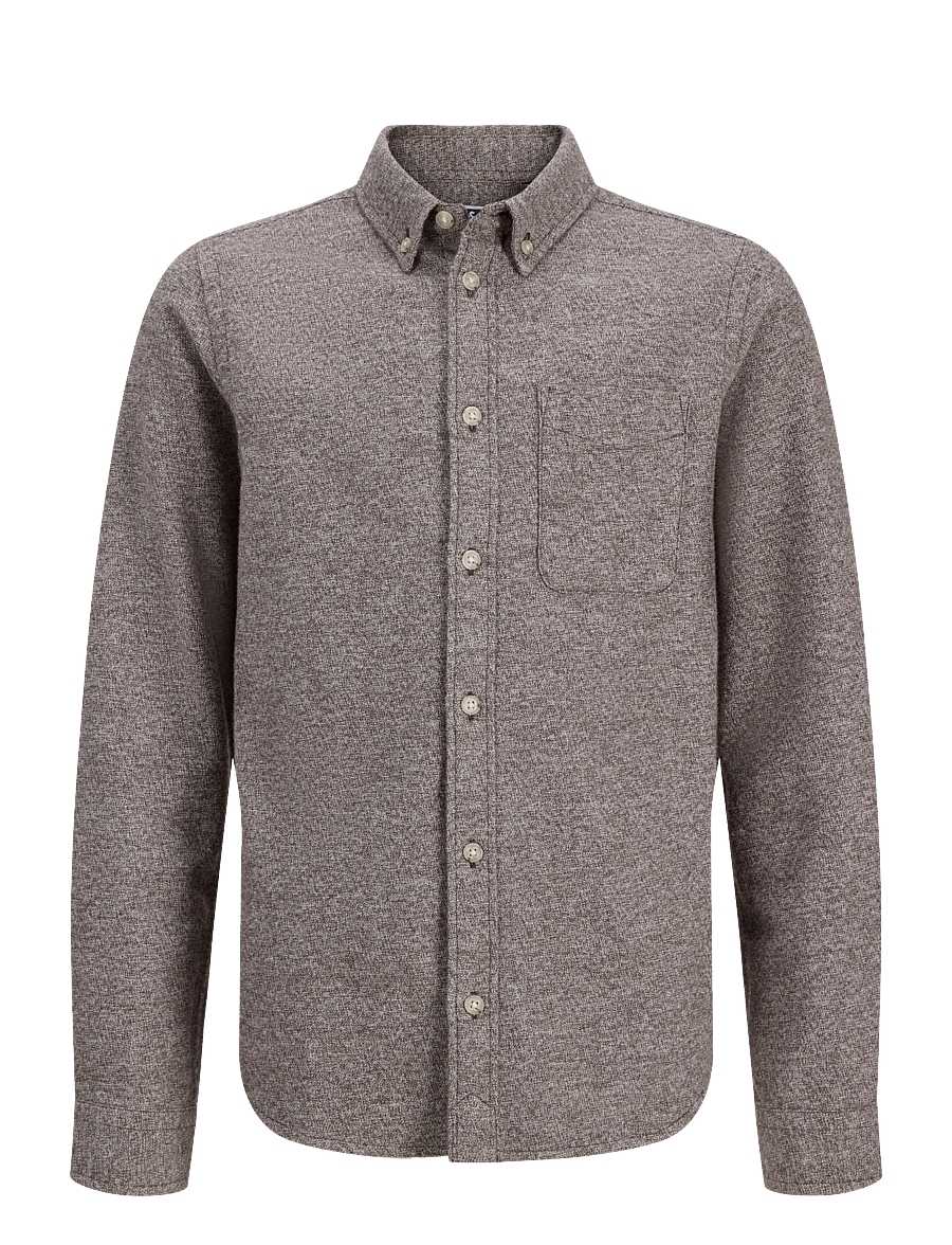 Jack & Jones - JPRBLUHARVEY TWILL SOLID L/S SHIRT JNR - langärmlige hemden - hot fudge - 0