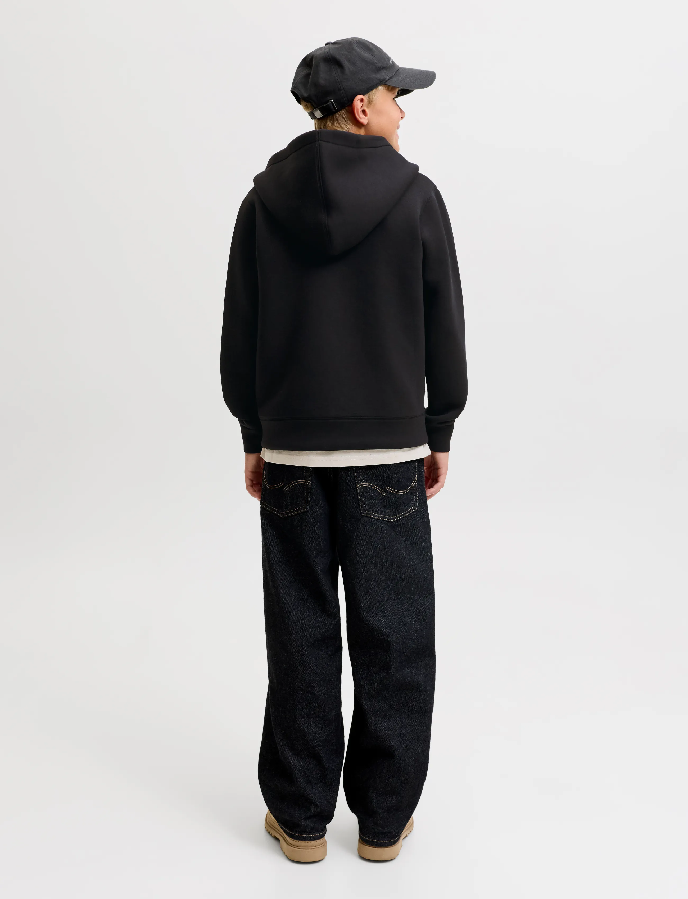 Jack & Jones - JCOLEGACY SWEAT SCUBA ZIP HOOD NOOS JNR - kapuzenpullover - black - 3