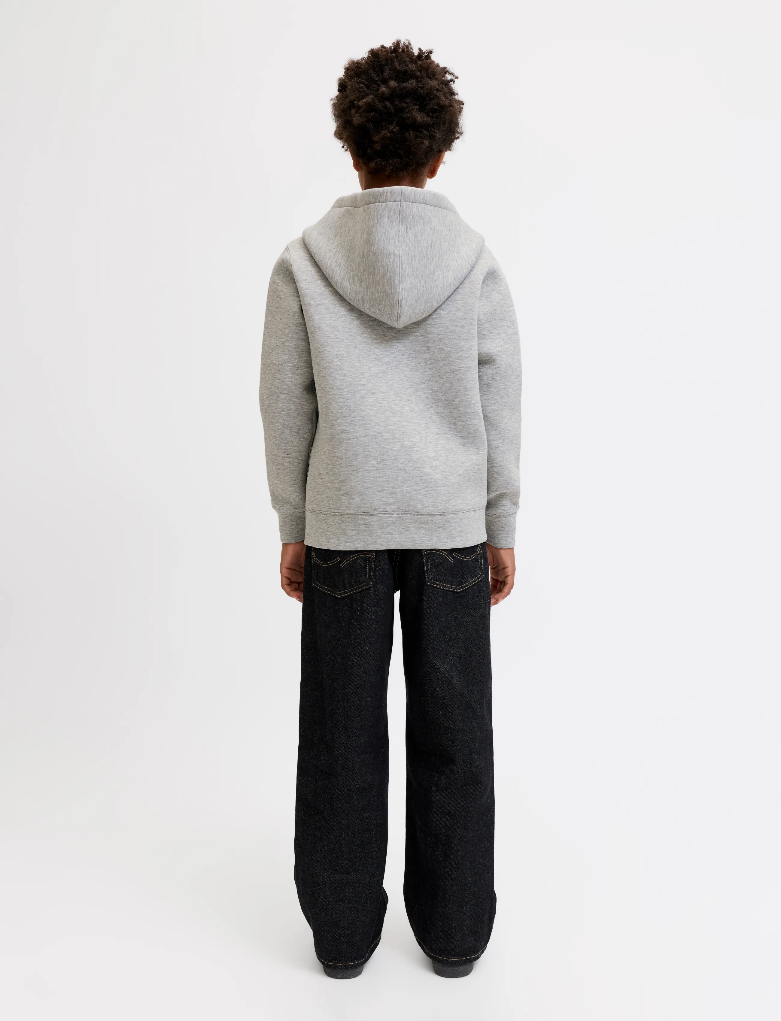 Jack & Jones - JCOLEGACY SWEAT SCUBA ZIP HOOD NOOS JNR - kapuzenpullover - light grey melange - 3