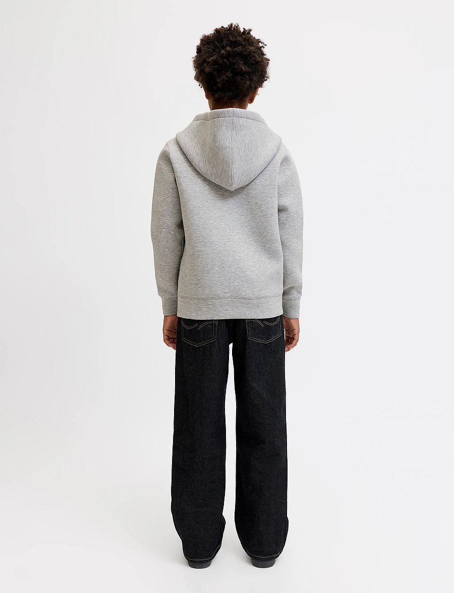 Jack & Jones - JCOLEGACY SWEAT SCUBA ZIP HOOD NOOS JNR - kapuzenpullover - light grey melange - 3