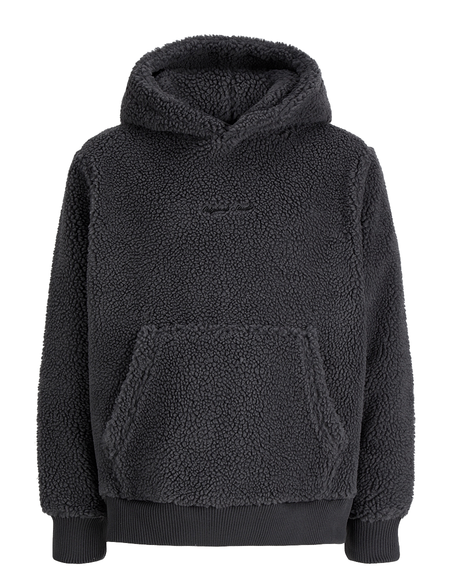 Jack & Jones - JORNORREBRO EMB TEDDY SWEAT HOOD JNR - asphalt - 0