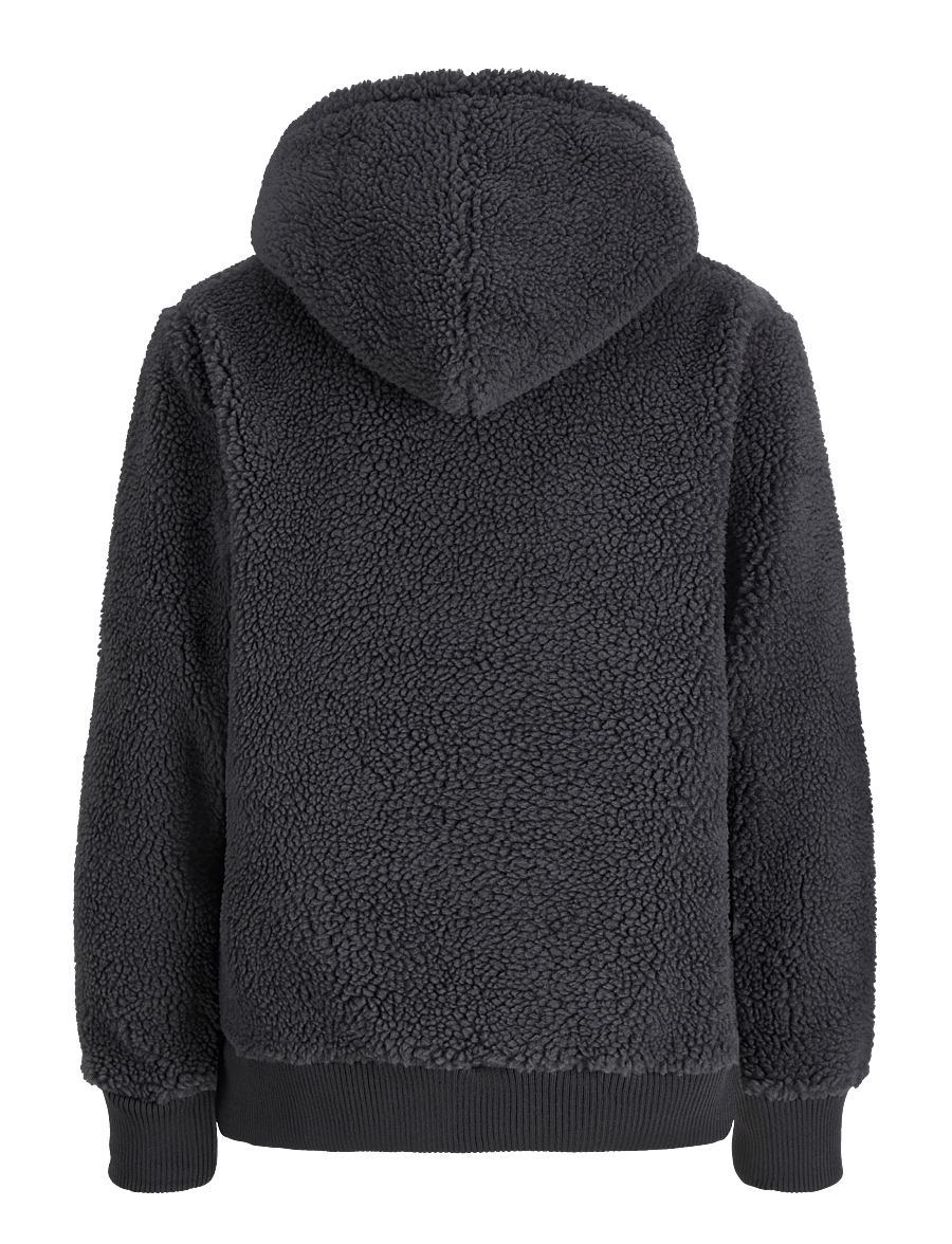 Jack & Jones - JORNORREBRO EMB TEDDY SWEAT HOOD JNR - asphalt - 1
