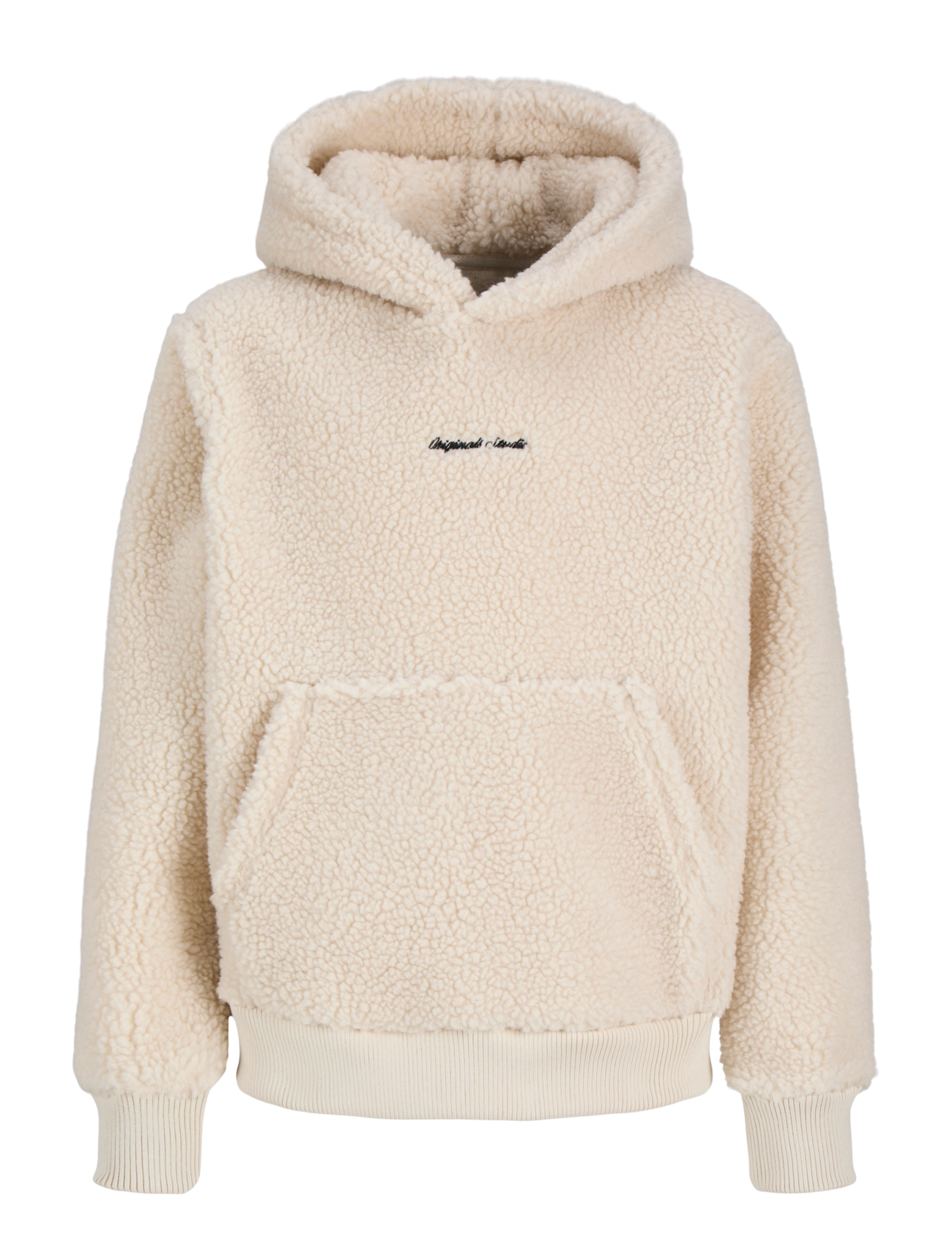 Jack & Jones JORNORREBRO EMB TEDDY SWEAT HOOD JNR - Kapuutsiga pusad - OATMEAL / cream