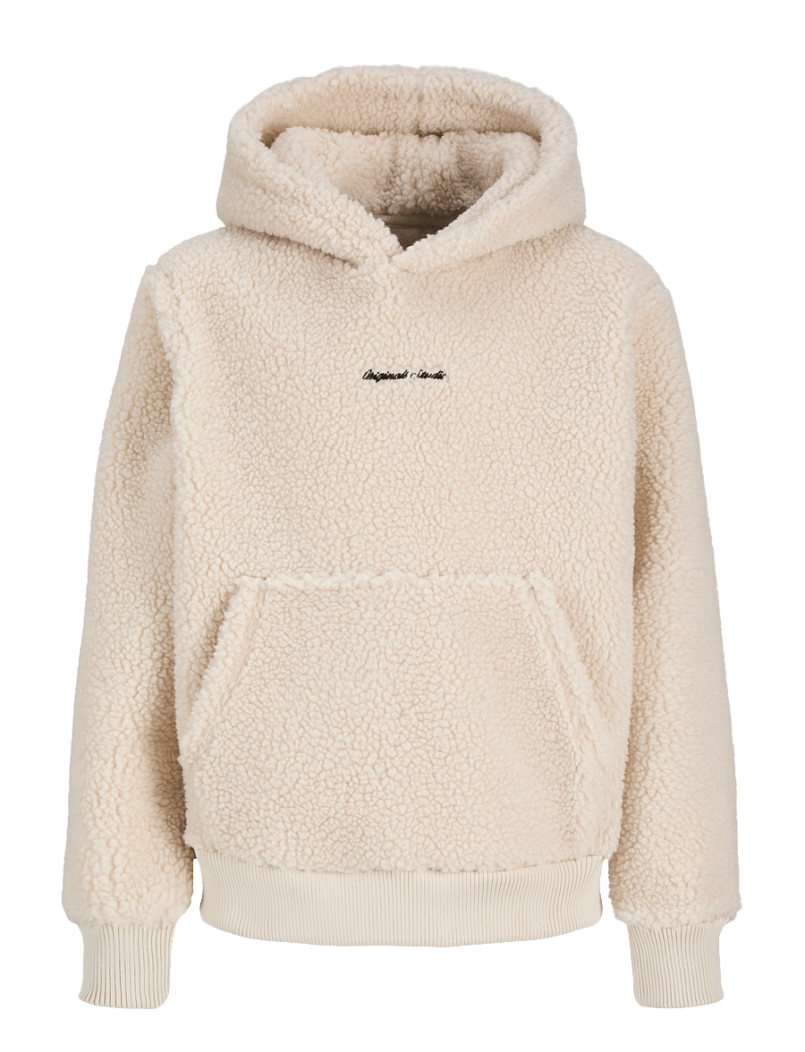 Jack & Jones - JORNORREBRO EMB TEDDY SWEAT HOOD JNR - oatmeal - 0